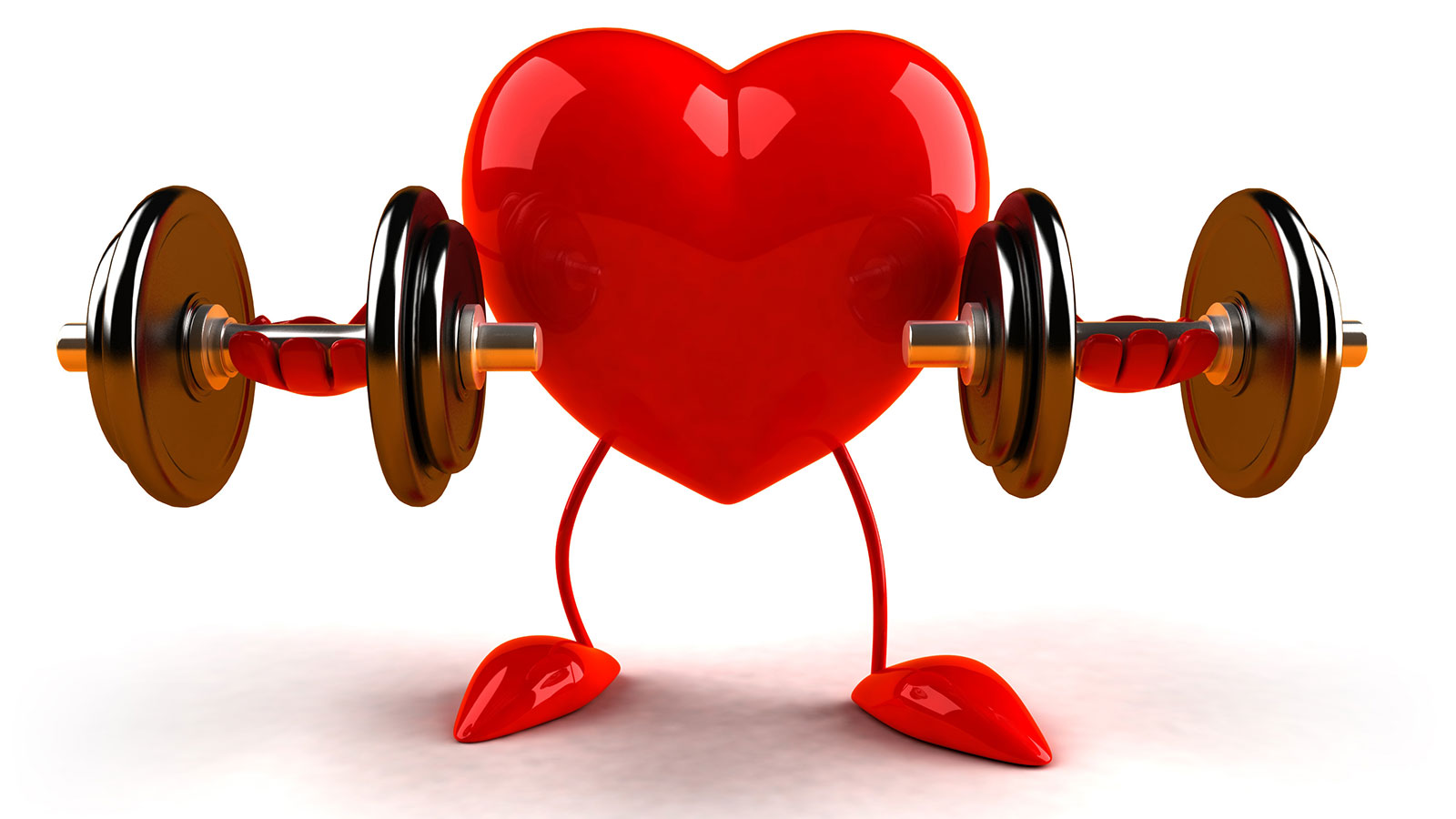 Ilustración de un corazón saludable y actividad física